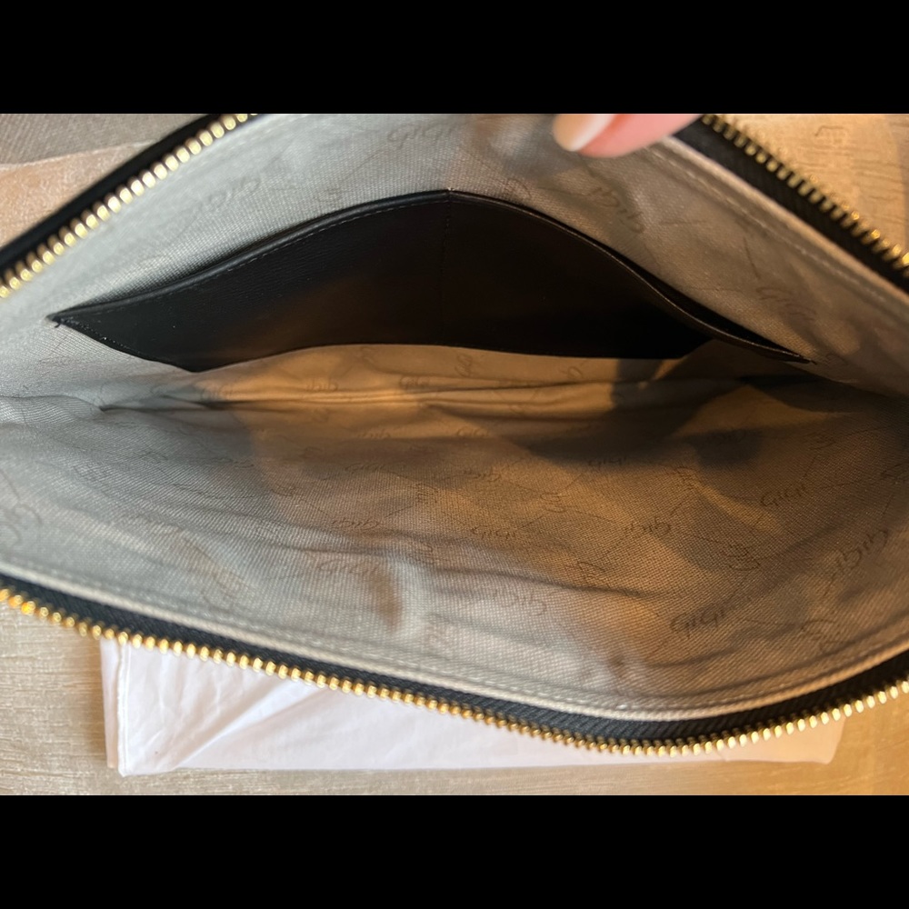 Gigi New York large zip calf hair clutch. - Picture 3 of 3